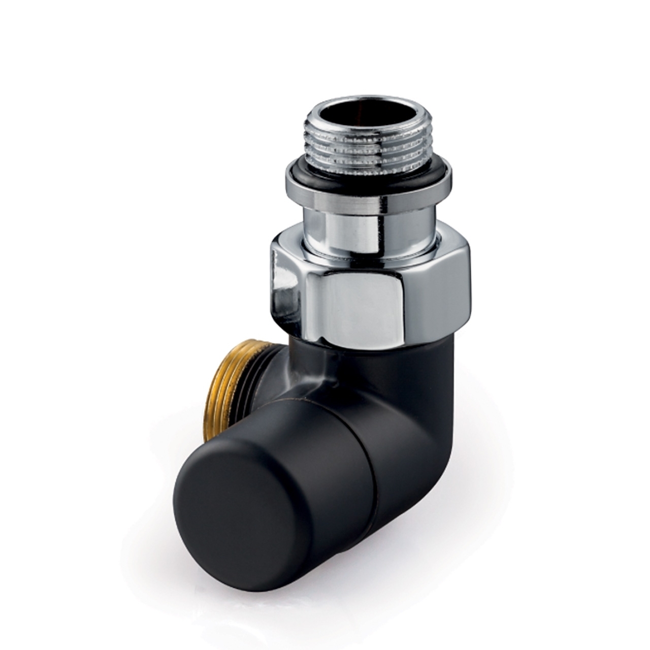 Клапан Resideo V2483R0015A Matt black, double angle right, DN 15, kvs 1.18, Rp 1/2 inch