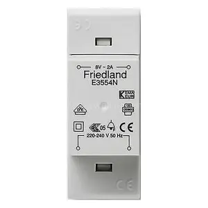 Трансформатор 8V 2A DIN/Surface