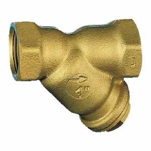 FY30-2B — латунный двухситчатый Y-фильтр (Resideo / Honeywell), размер ячейки сетки примерно 0,18 мм