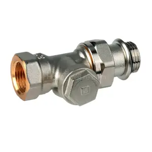 V2430D0015 — клапан lockshield с внутренней резьбой, уплотняющим хвостовиком с мягкой герметизацией, 1/2", Kvs 1,25