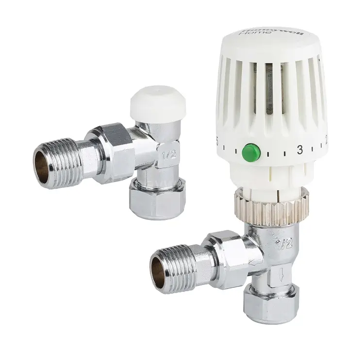 VTL120 Valencia TRV, lockshield, угловой, 15 мм, со сливом, push-fit 10 мм