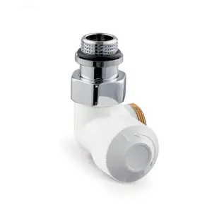 Термостатический радиаторный вентиль Resideo (Honeywell) V2081LSL15A, Белый, Двойной угол влево