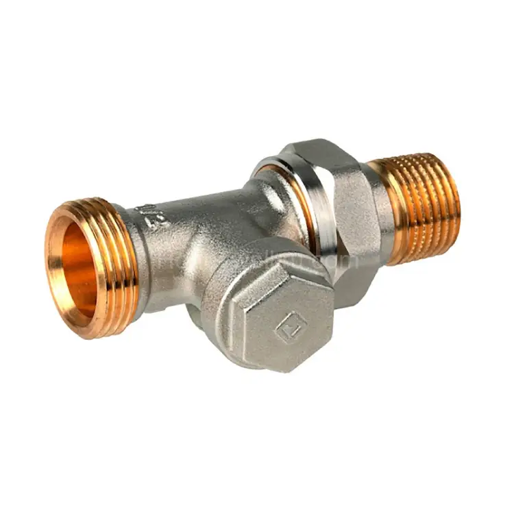 V2427D0015 Верafix-E lockshield, преднастройка/дренаж., прямой, 1/2 in, наружное