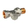 V2420D0010 - запорный радиаторный клапан с внутренней резьбой, латунные хвостовики «металл-металл», 3/8", Kvs 1,25