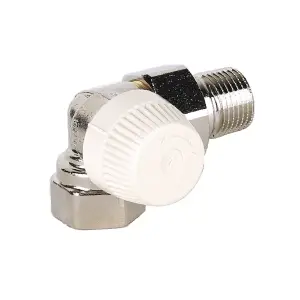 Термостатический радиаторный клапан Resideo (Honeywell) V2000LVS15, 15 мм, двойной угол (левая схема), 1/2"