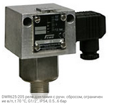 DWR625-205 реле давления с ручн. сбросом, ограничение в/п, t 70 °С, G1/2", IP54, 0.5…6 бар