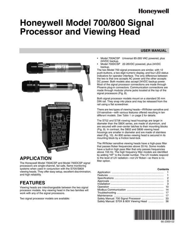 Honeywell S702PF