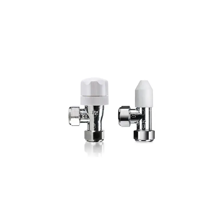 VHL120 Ручной угловой клапан и lockshield, 15 мм (Angle), с дренажом и 10 мм pushfi