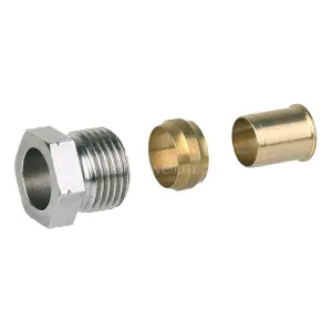 Компрессионный фитинг FIG1/2CSS15 с внутренней резьбой, 1/2" × 15 мм (DN15), мягкая сталь