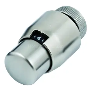 T4111 — дизайнерский радиаторный термостат brushed/brushed