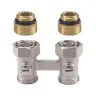 V2495DY015 — прямой lockshield‑клапан Verafix‑VKE (напольное подключение), G1/2" (внешний) для радиатора